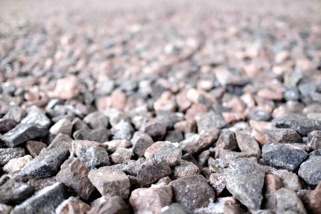 Crushed stones close up