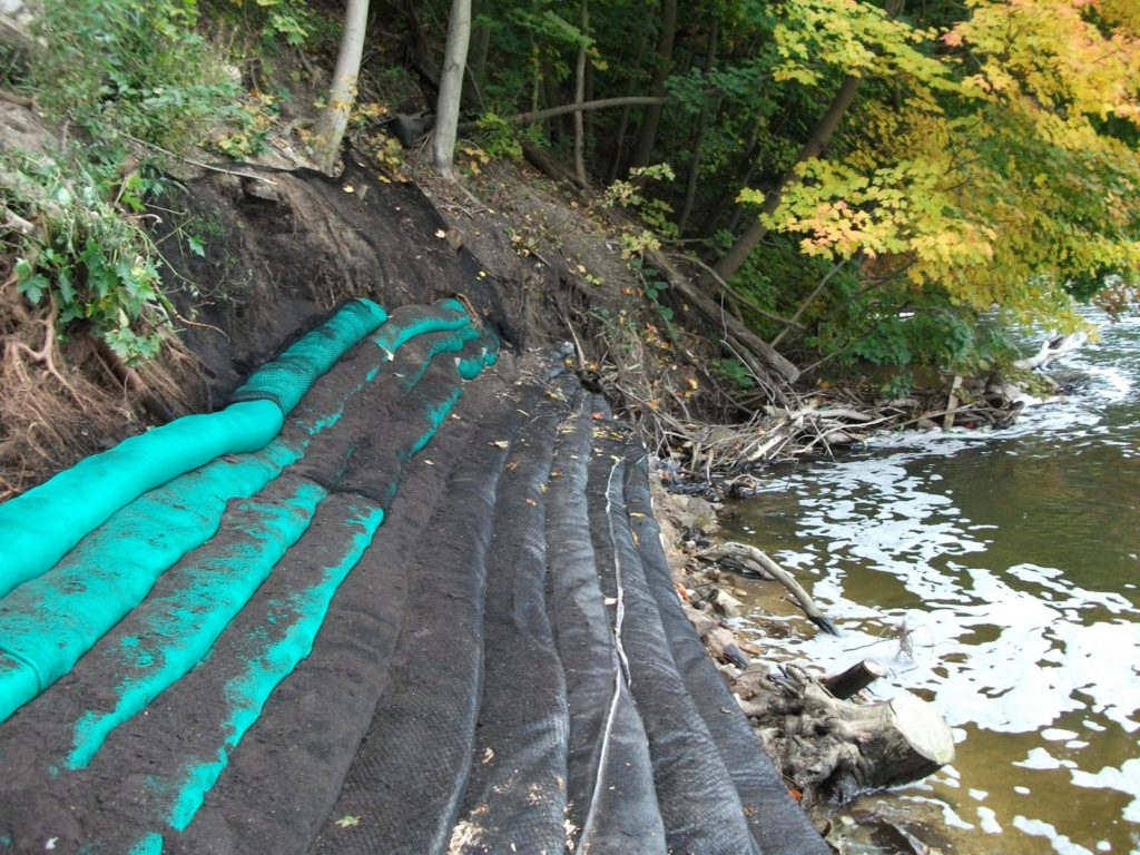 Steep Slope Armoring Erosion Control