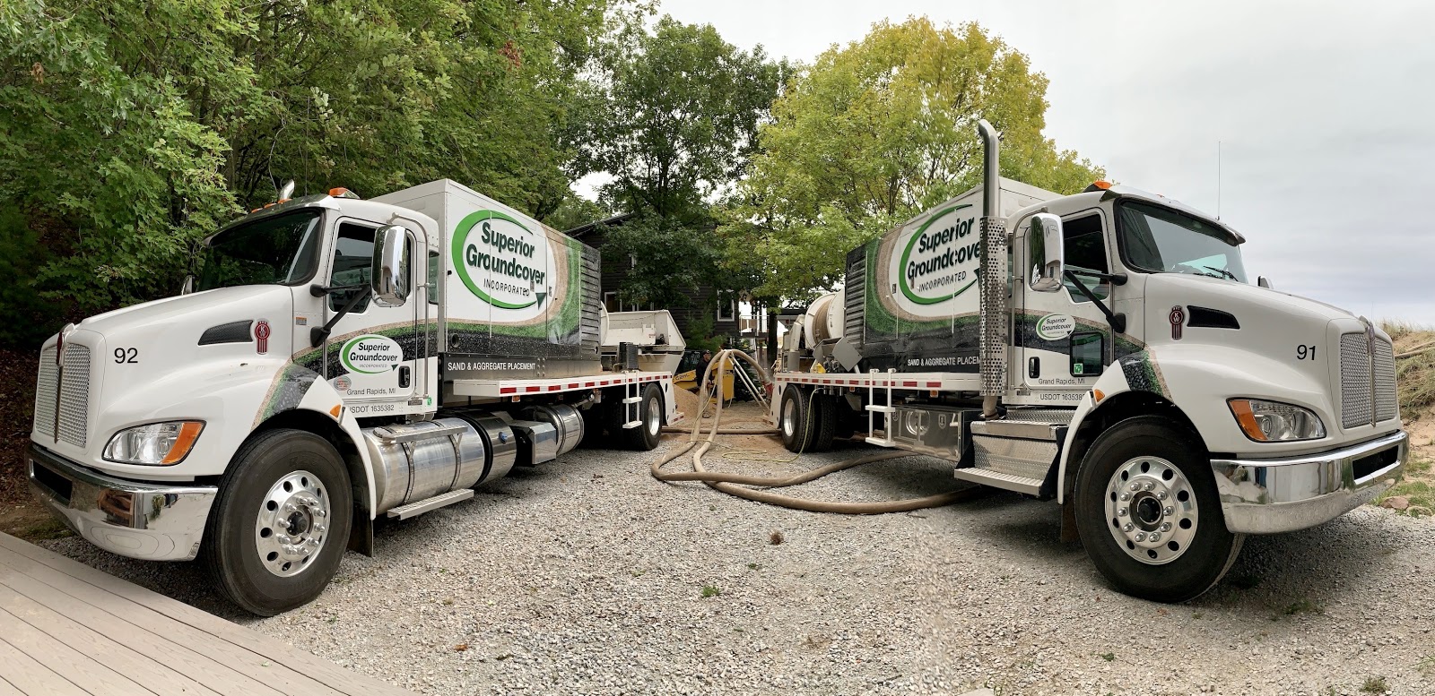 two superior groundcover trucks