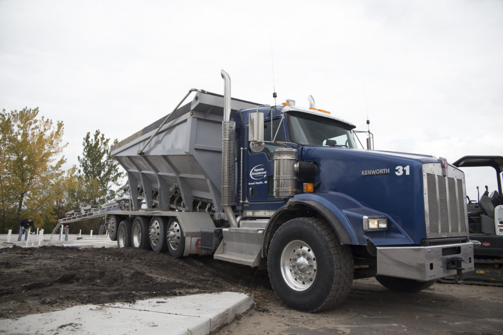 stone slinger truck