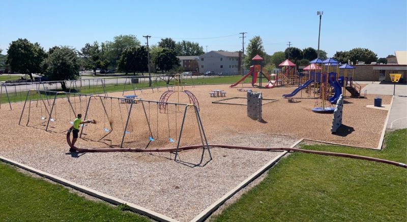 Playground Mulch Installation