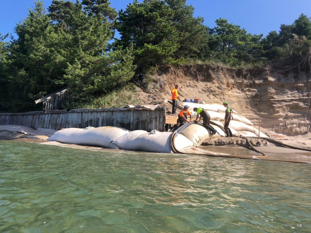 beach sand installation