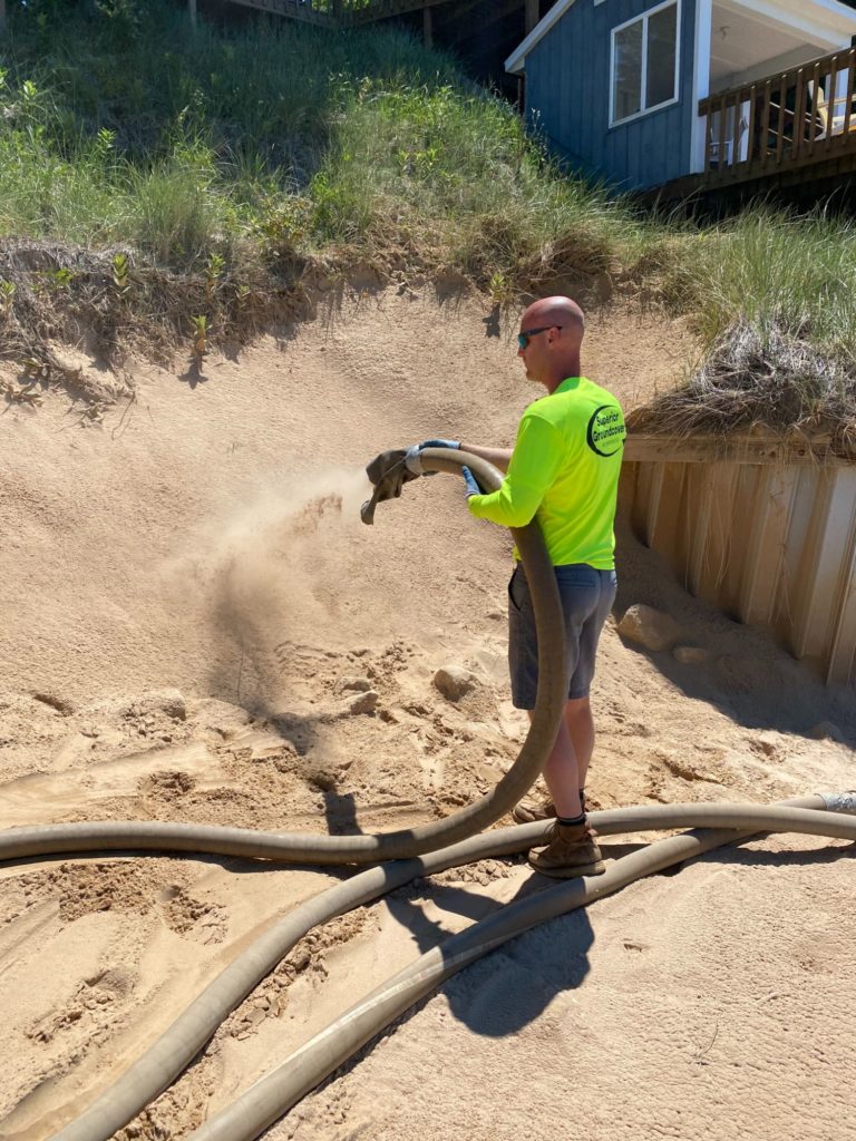 sand blowing