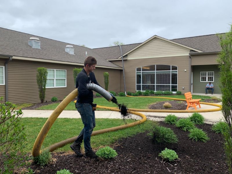 residential landscape bark mulch