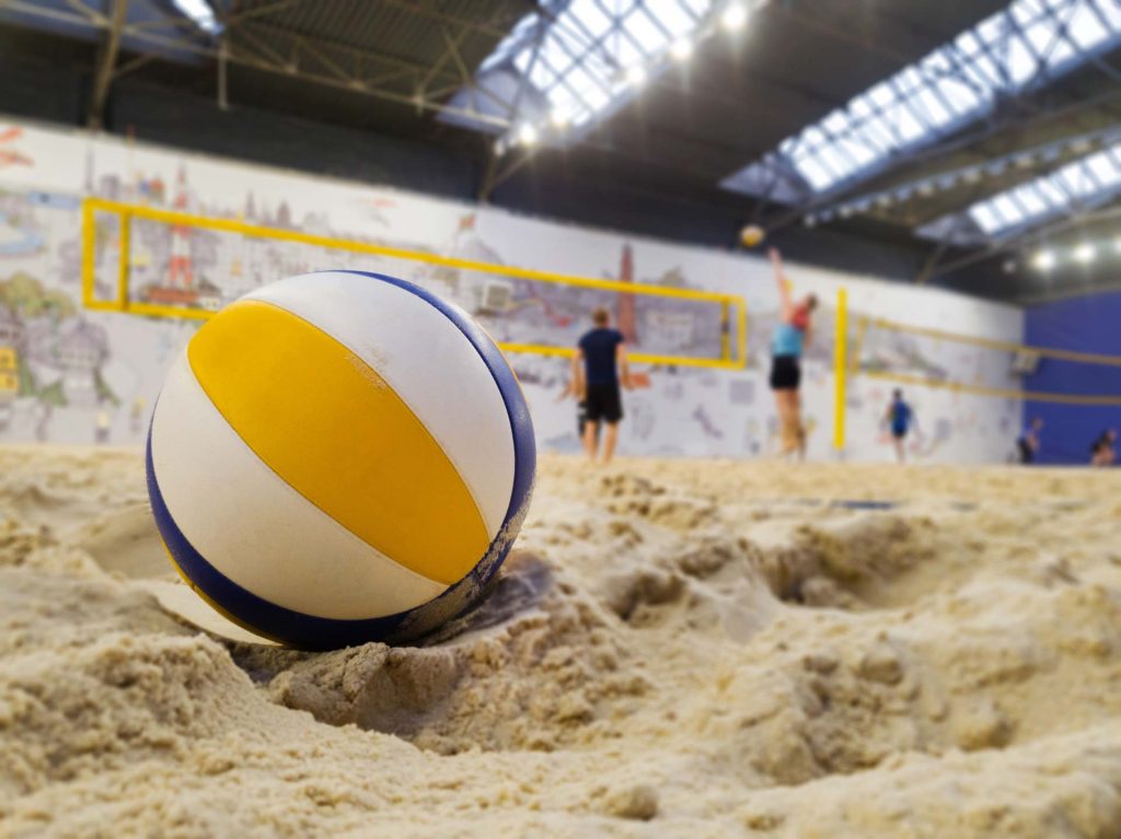 Sand Exploding From Volleyball Volleyball Sand Delivery and Installation - Superior Groundcover