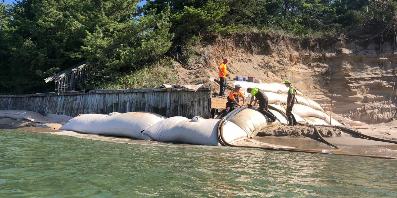 beach sand installation