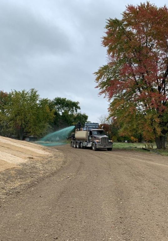 hydroseeding near road