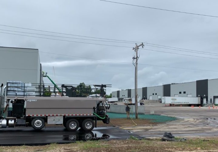 commercial hydroseeding project