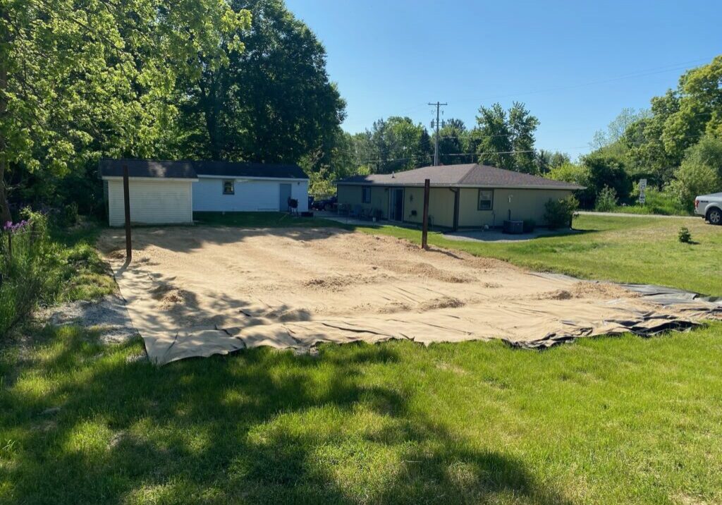 Volleyball sand court installed at residence