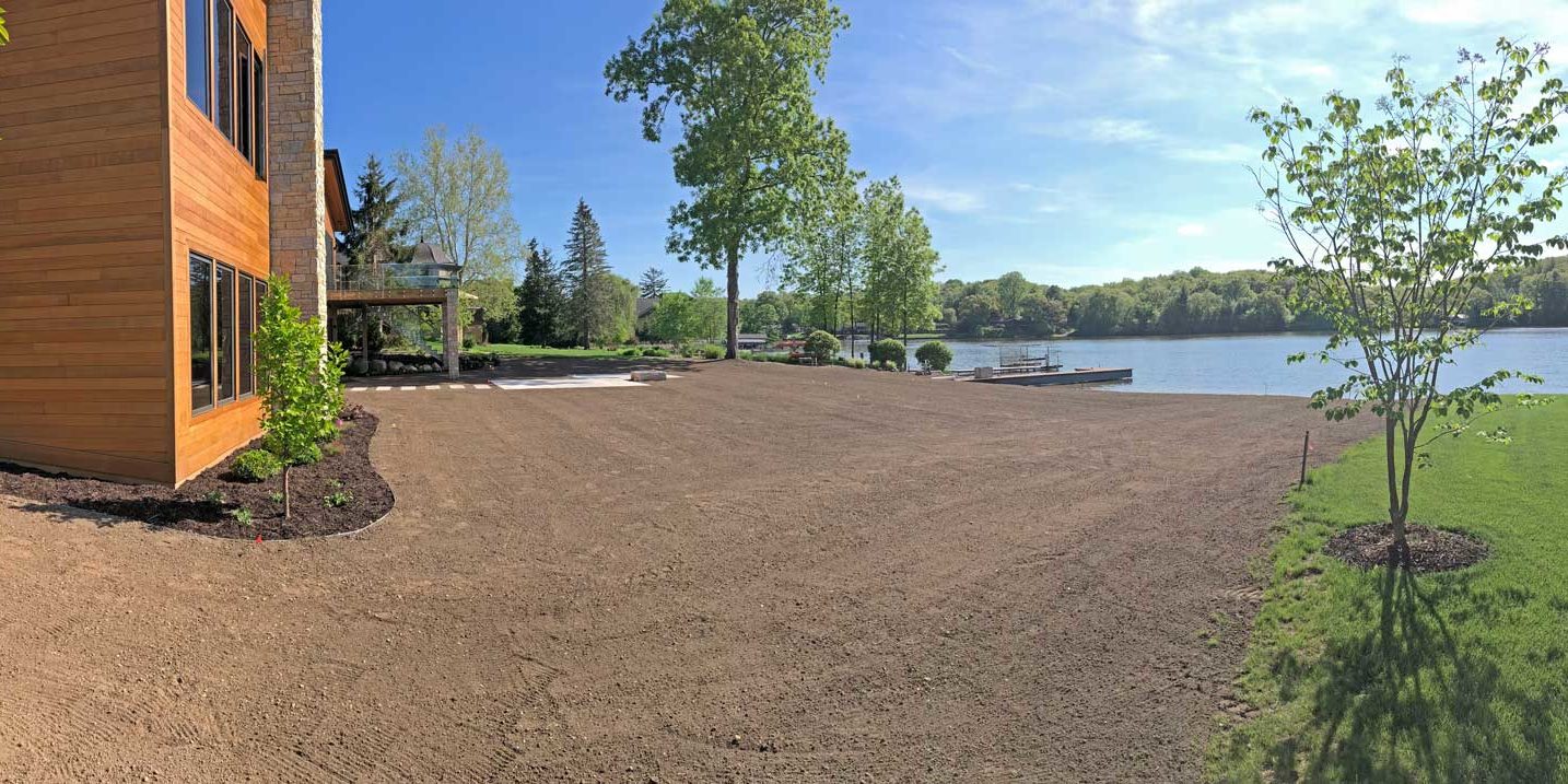 IMG_8390 a waterfront lawn site ready for hydroseeding