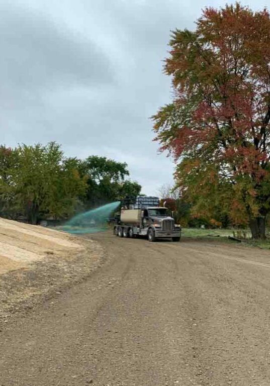 Hydroseeding Near Road